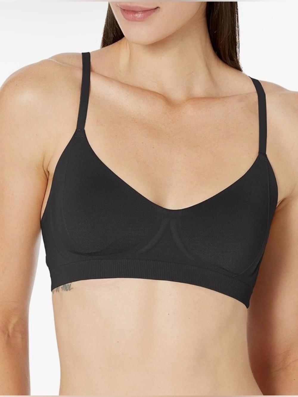 Calvin Klein Women's Bonded Flex Lightly Lined Bralette, Black, Small. R9A